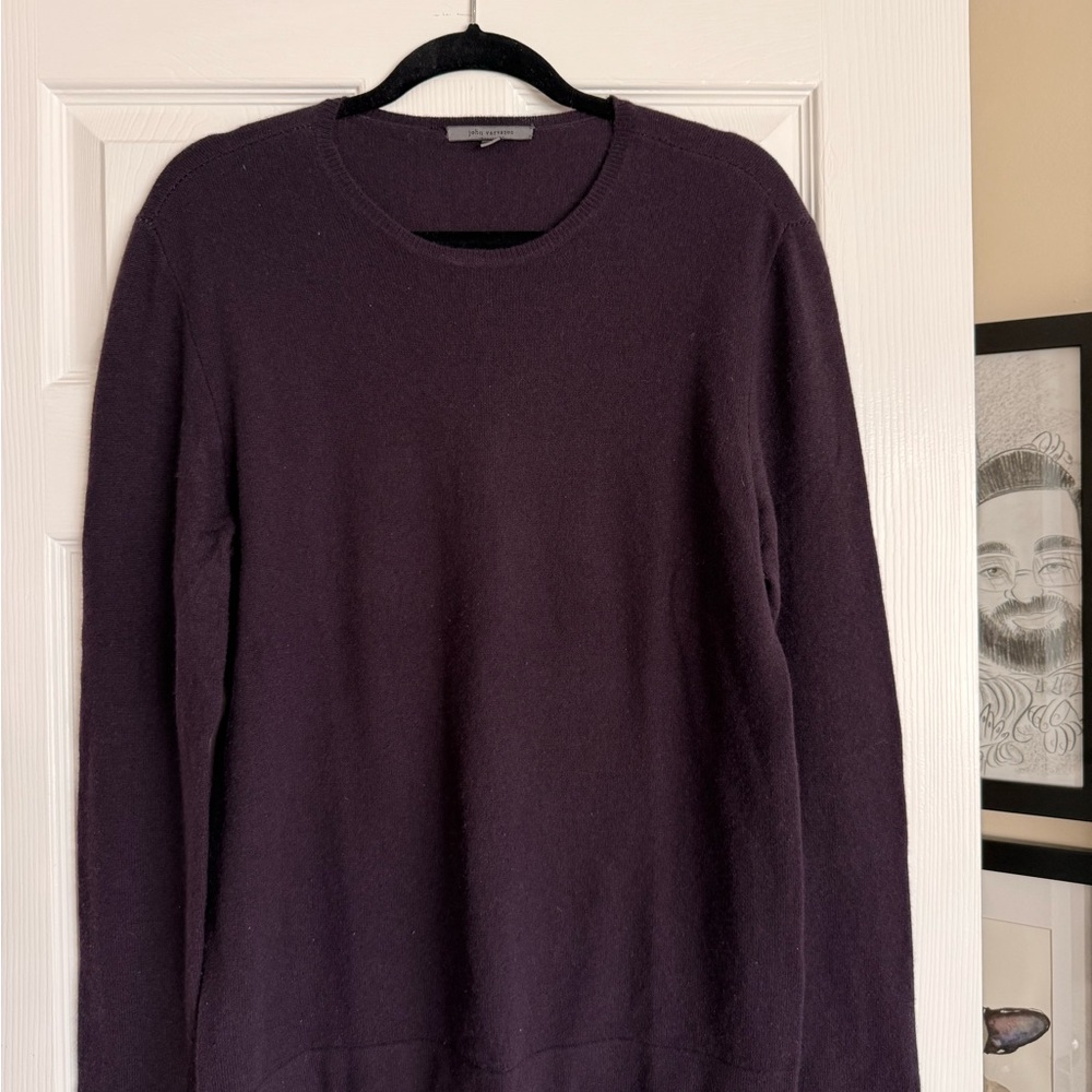 John Varvatos Deep Purple Crewneck Sweater